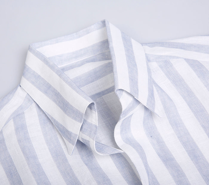 Refined Linen Striped Shirt