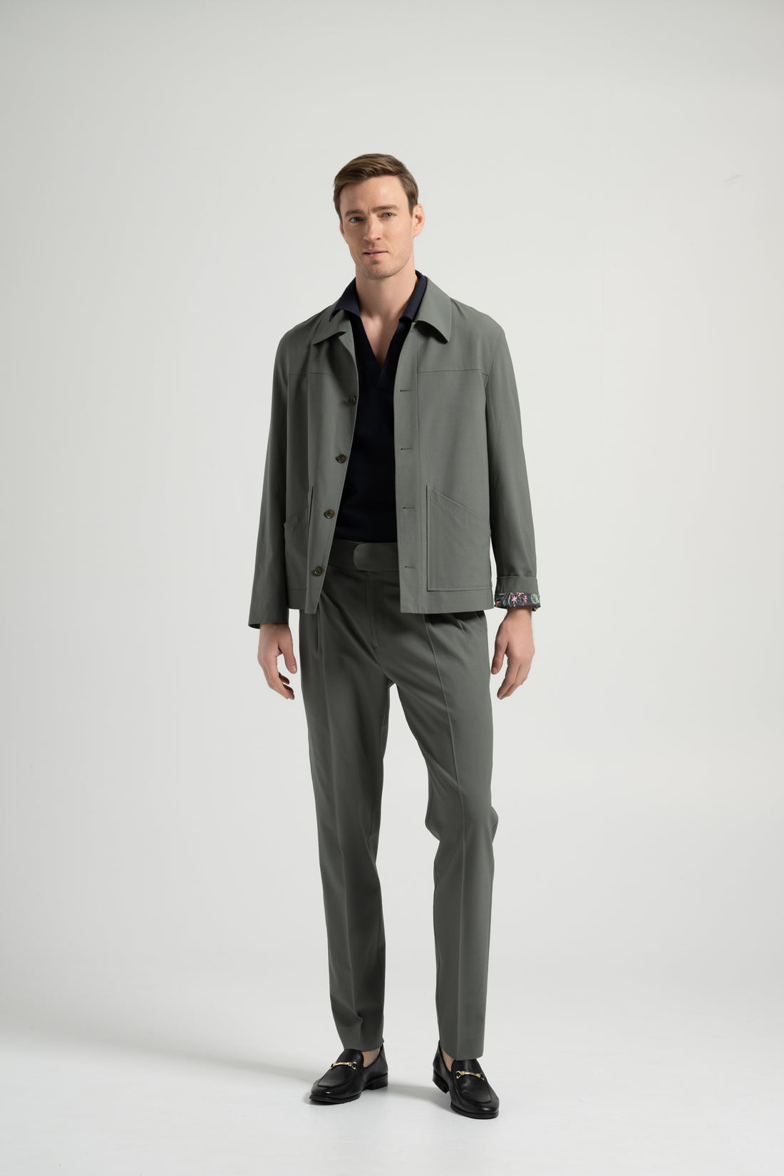 Casual Zip-Up Long-Sleeve Jacket