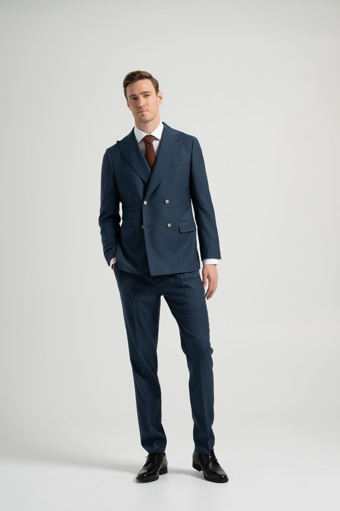 Timeless Peak Lapel Wool Suit