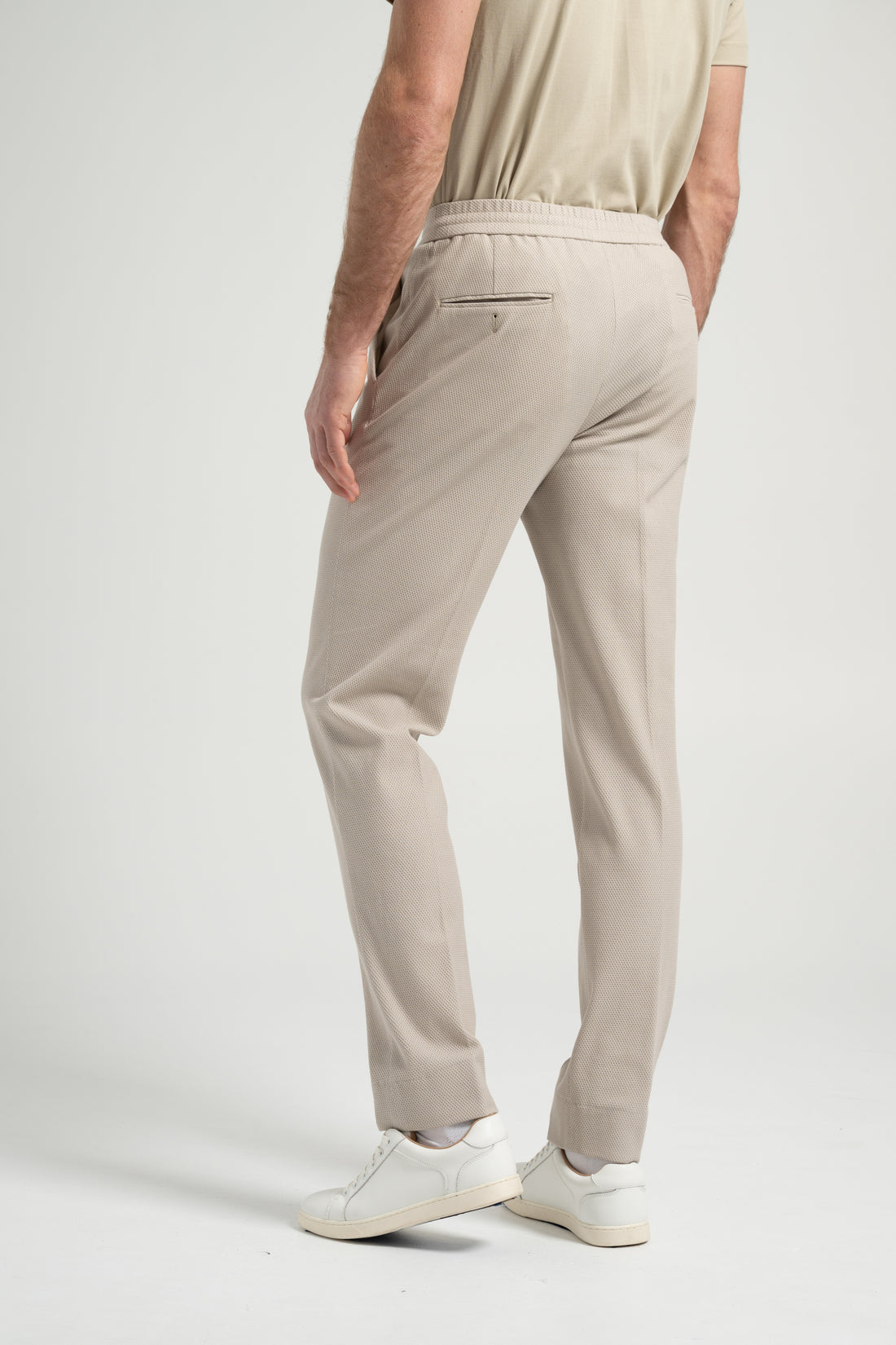 Textured Drawstring Trousers